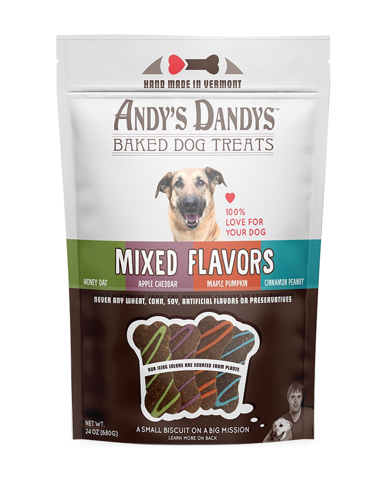 Mixed Flavors Mini Bones & Hearts (24oz) – Andy's Dandys